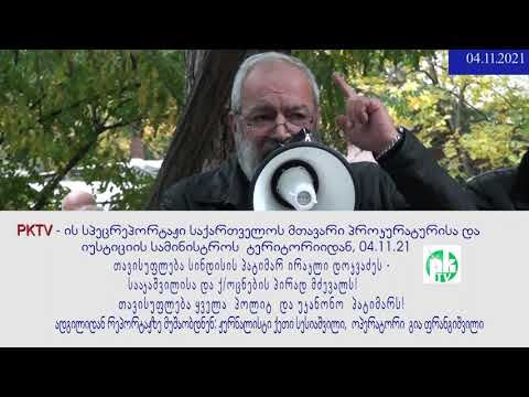 'საქართველოს შვილების' ლიდერი ზაქარია როჭიკაშვილი ირაკლი დოკვაძის მხარდამჭერ აქციაზე 04.11.21